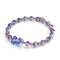 Blaue Iris | Silber | Glühwürmchen-Glasbär-Armband